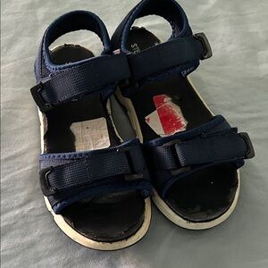 Steve Madden Navy Kids Adjustable Strap Sandals